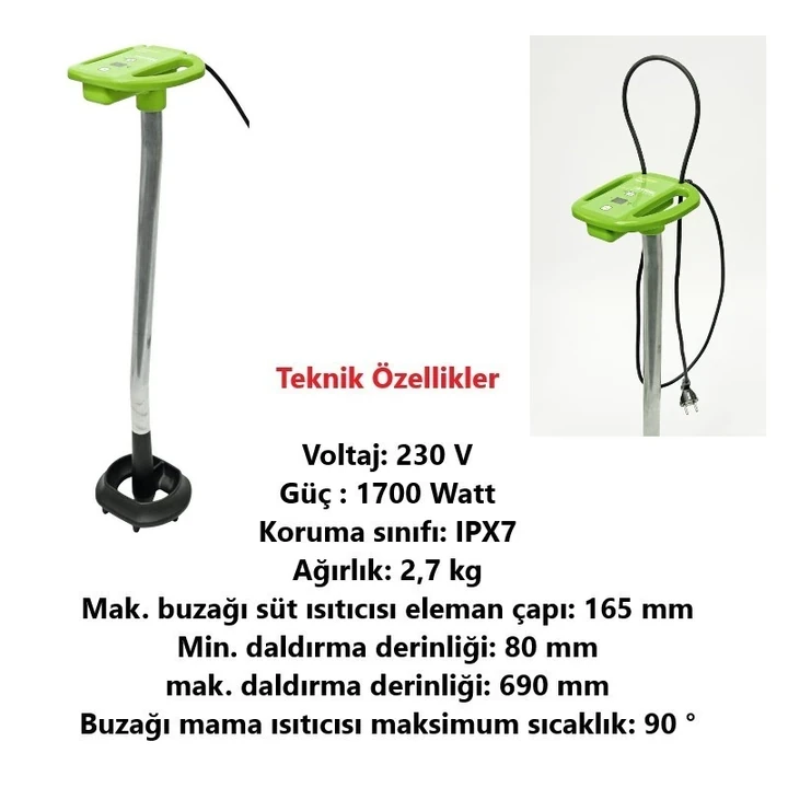 Kerbl Buzağı Süt ve Mama Isıtıcısı 230 V-1700 Watt