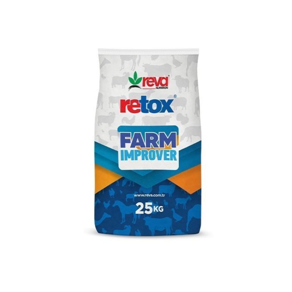 Retox Farm Improver Büyükbaş Hayvan Tohum Sorunu Etkili Yem Katkı-25 Kg