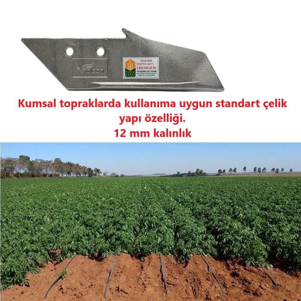 Falconi Ünlü Pulluk Bıçağı Uç Demiri Civatalı-İthal-2 Adet