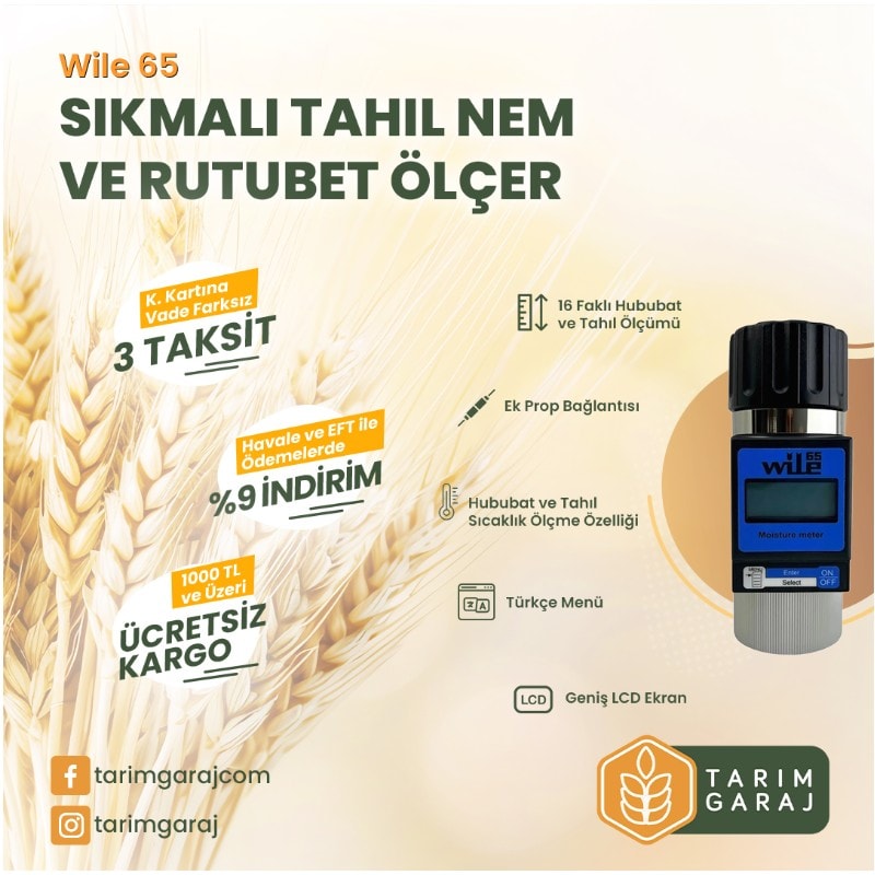 Wile 65 Sıkmalı Tahıl Nem ve Rutubet Ölçer
