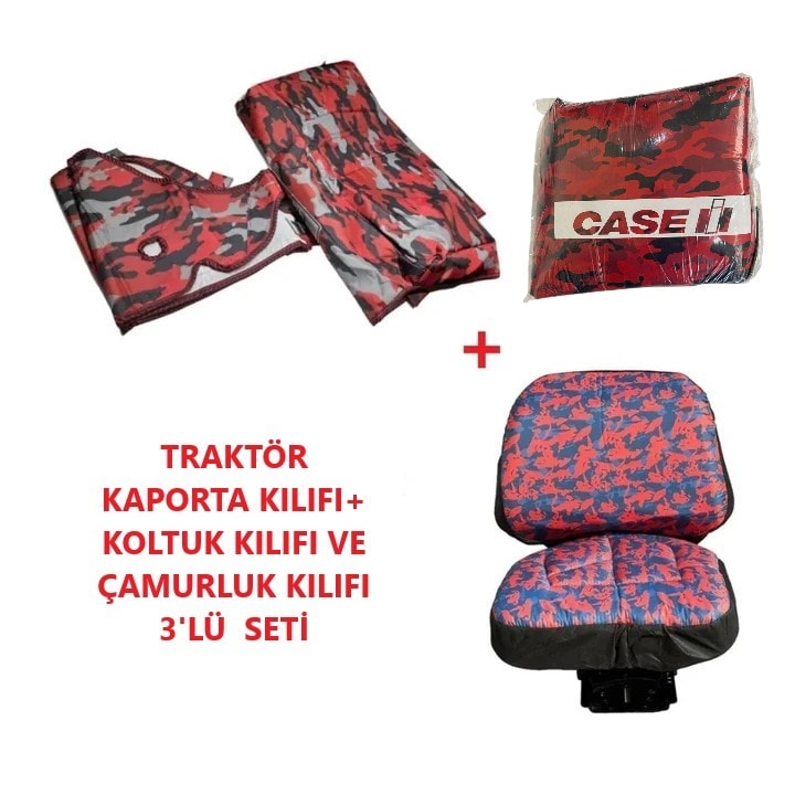 Case JX 75 B Traktör Kaporta Kılıfı Branda ve Koltuk Kılıfı Seti