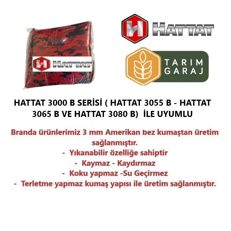 Hattat 3000 B Serisi Traktör Kaporta Branda ve Koltuk Kılıfı Seti