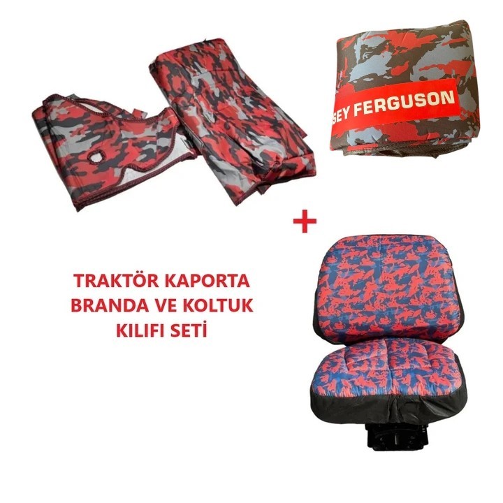 Massey Ferguson 240 Uzun Şase Traktör Branda ve Koltuk Kılıfı Seti-2007 Sonrası
