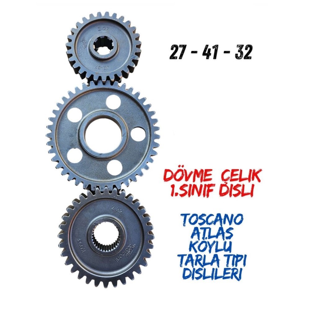 Falconi Tarla Tipi Rötovatör Şanzıman Dişli Takımı 27-41-32 Diş