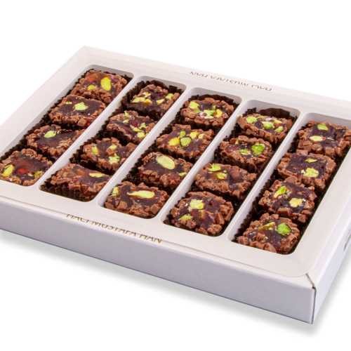 Çikolatalı Narlı Antep Fıstıklı Lokum Küçük Paket 300g