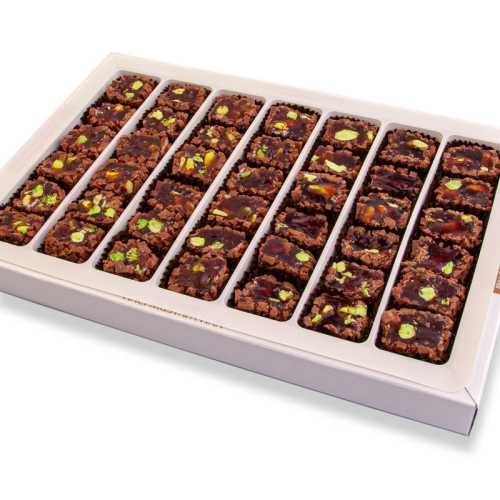 Çikolatalı Narlı Antep Fıstıklı Lokum Büyük Paket 630g