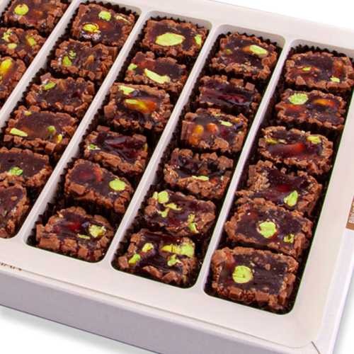 Çikolatalı Narlı Antep Fıstıklı Lokum Küçük Paket 300g