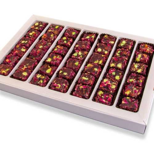 Gül Yapraklı Narlı  Fıstıklı Lokum Büyük Paket 630g