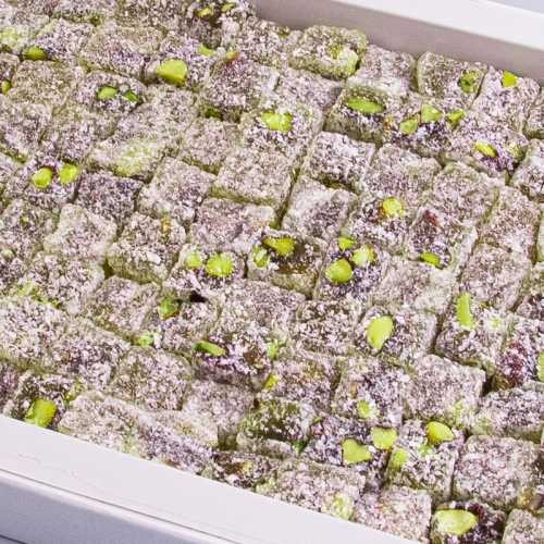 Çifte Kavrulmuş Antep Fıstıklı Lokum ( Hindistan Cevizli ) Büyük Paket 850g