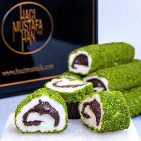 Antep Fıstık Kaplamalı Çikolatalı Sultan Lokum Küçük Paket 300g