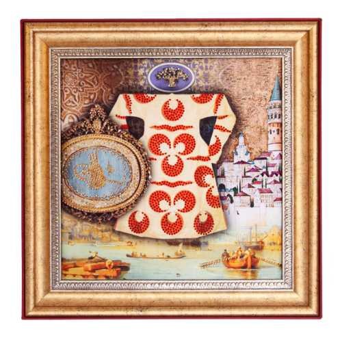 Taşlarla Bezeli Çintemani Kaftan Çerçeveli Kutu - Spesiyal Lokum