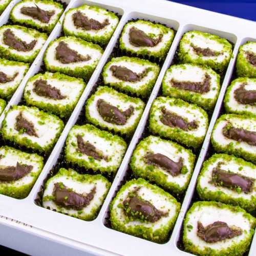 Antep Fıstık Kaplamalı Çikolatalı Sultan Lokum Küçük Paket 300g