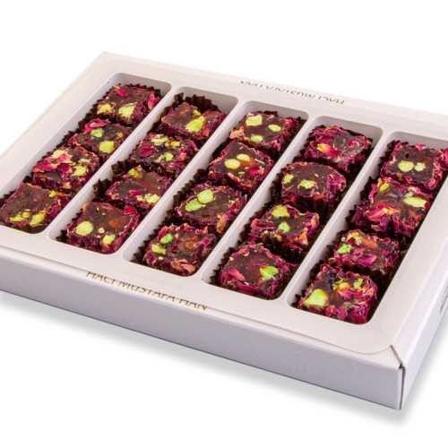 Gül Yapraklı Narlı Fıstıklı Lokum Küçük Paket 300g