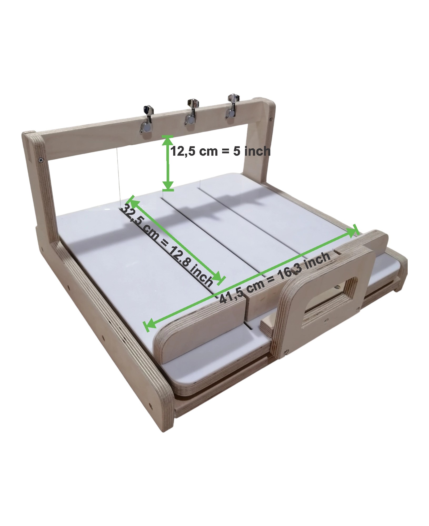 3 Wires Adjustable Wooden Slab Soap Cutter | Rail System | Color Beige