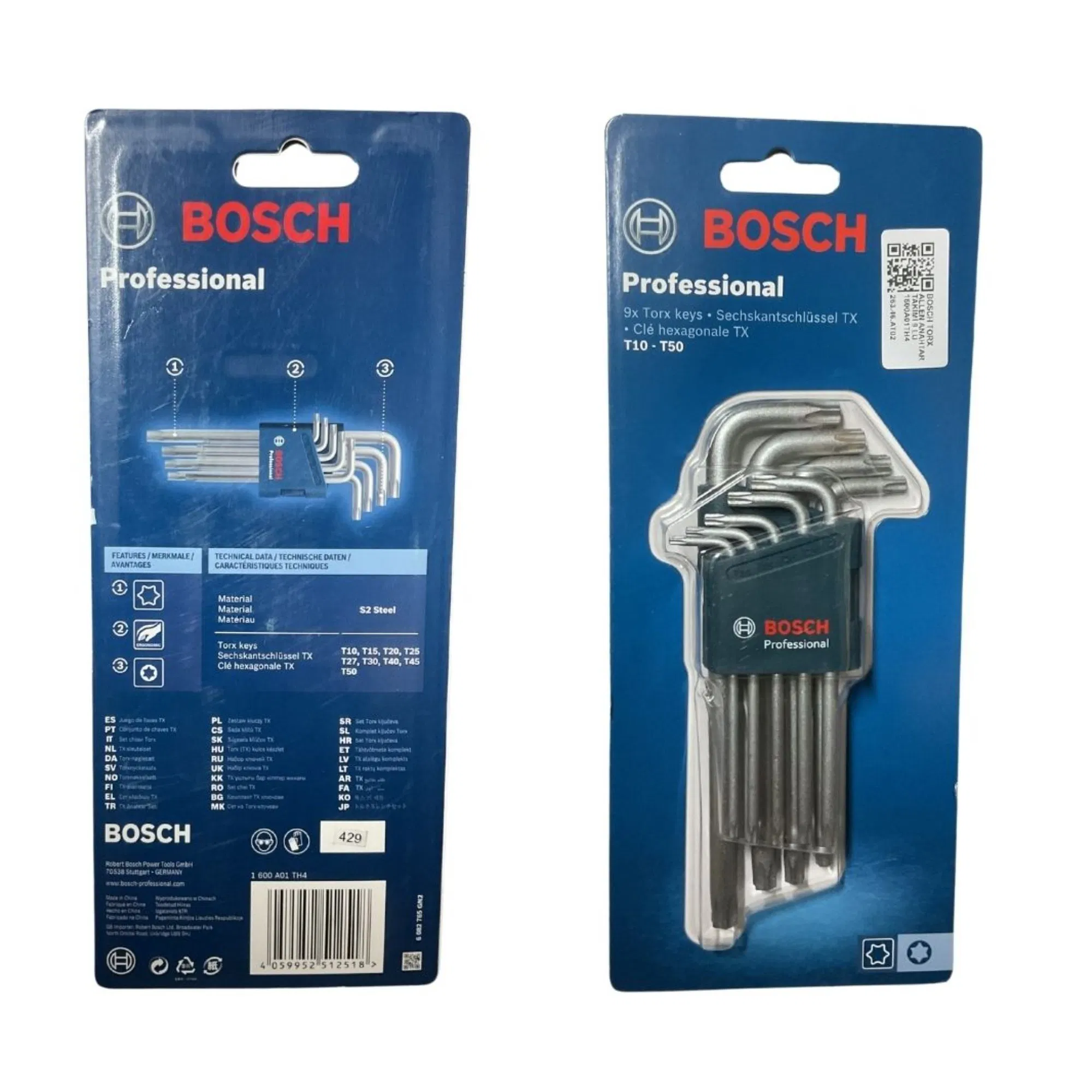 BOSCH TORX ALLEN ANAHTAR TAKIMI 9 LU 1600A01TH4