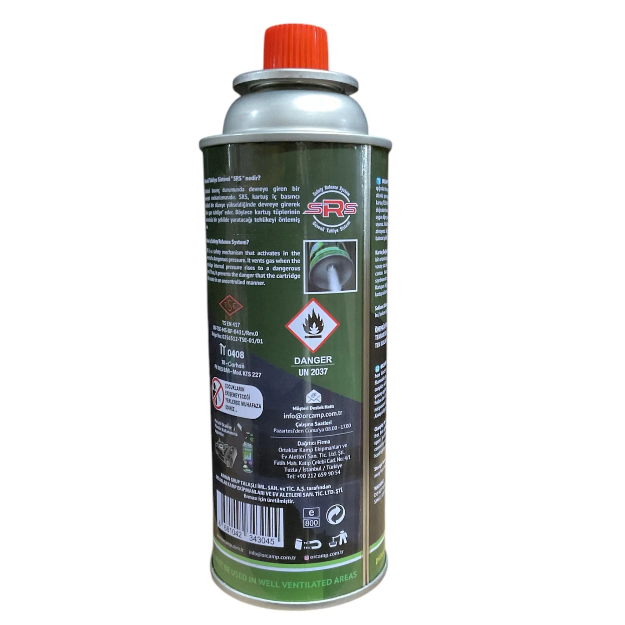 Orcamp Sipoblu Gaz Kartuşu (TÜP) 227 GR (KTS-227)
