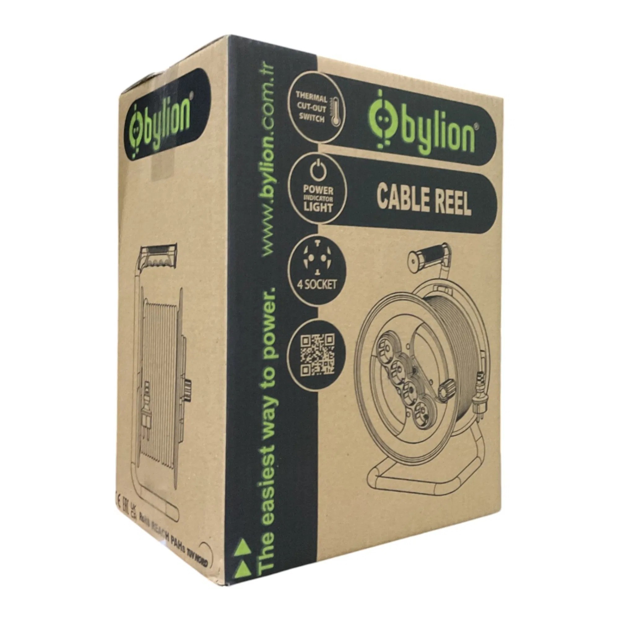 BYLİON Seyyar Makara Kablo 3x1.5MM 20 MT PMK20315F