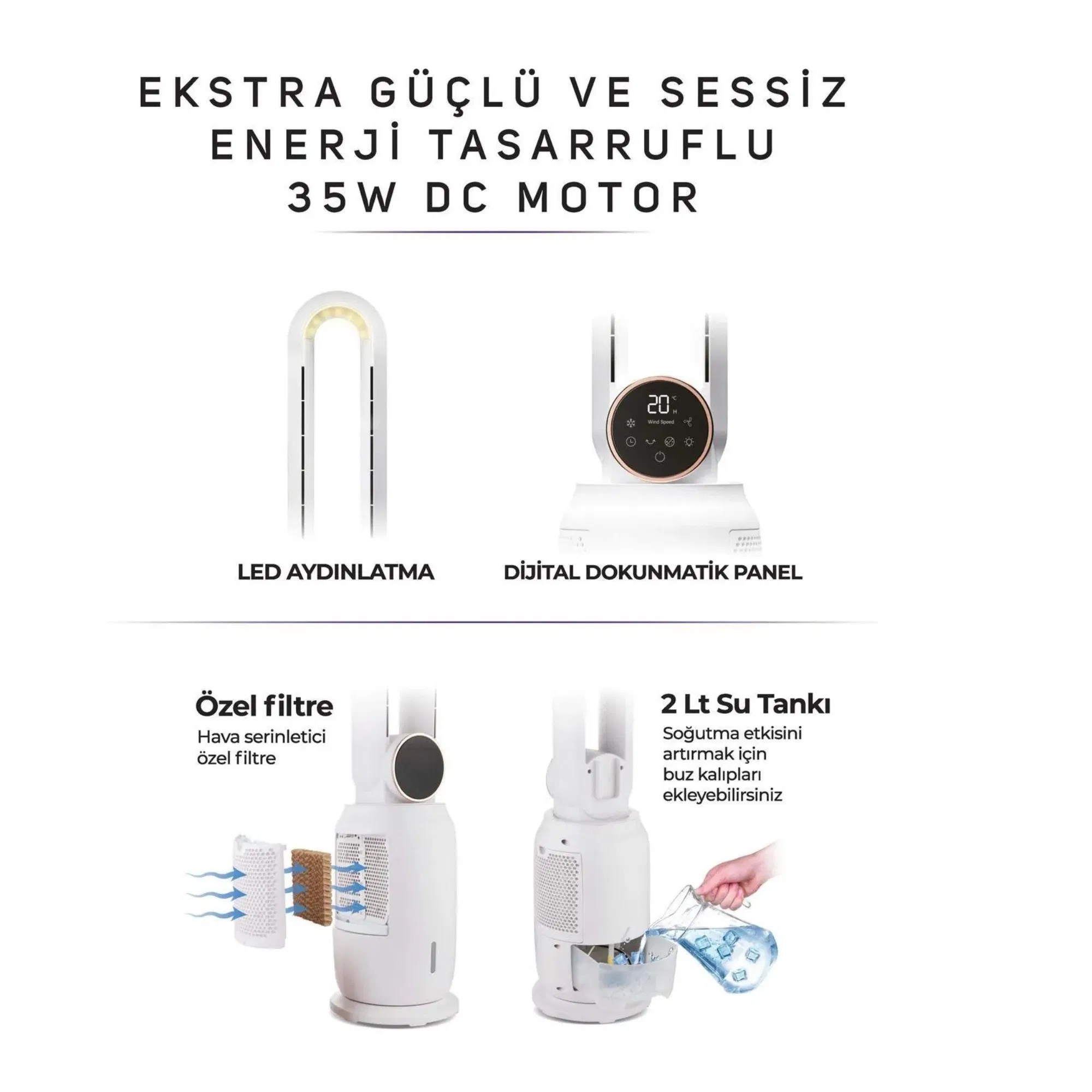 İnova Orion Su Isıtmalı Kule Tip Kumandalı Vantilatör