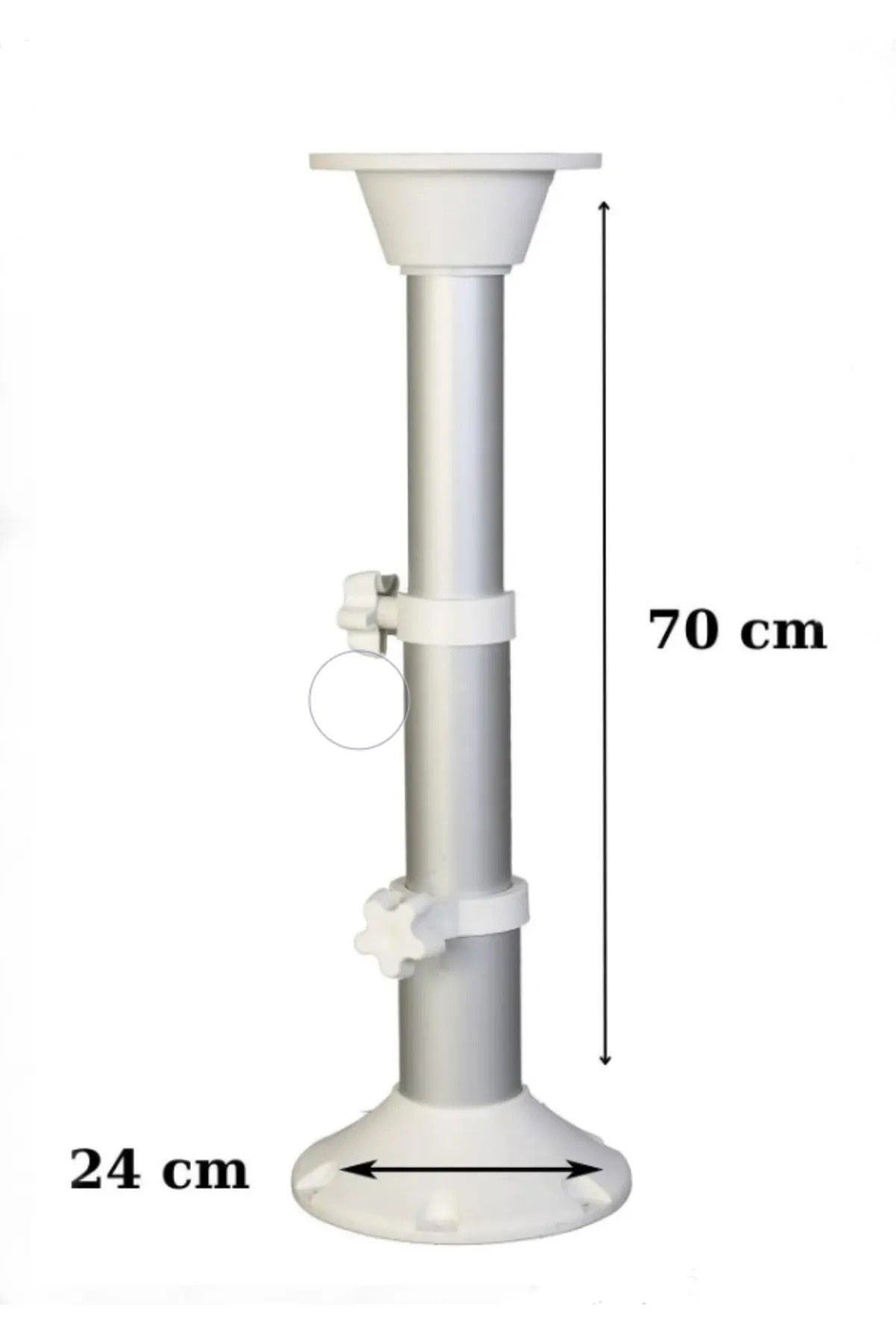 Tekne Karavan Teleskopik Masa Ayağı 3 Kademe (30 cm-70 cm aralığında ayarlanır)