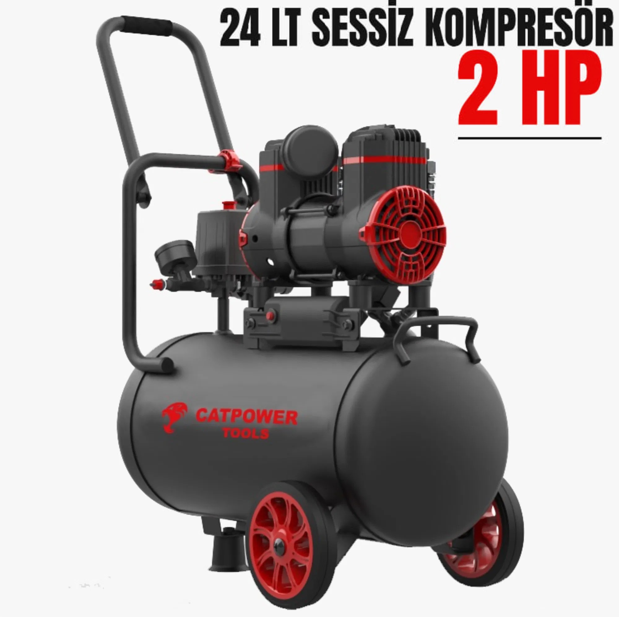 Catpower Sessiz-Yağsız Kompresör 24 LT CAT1126