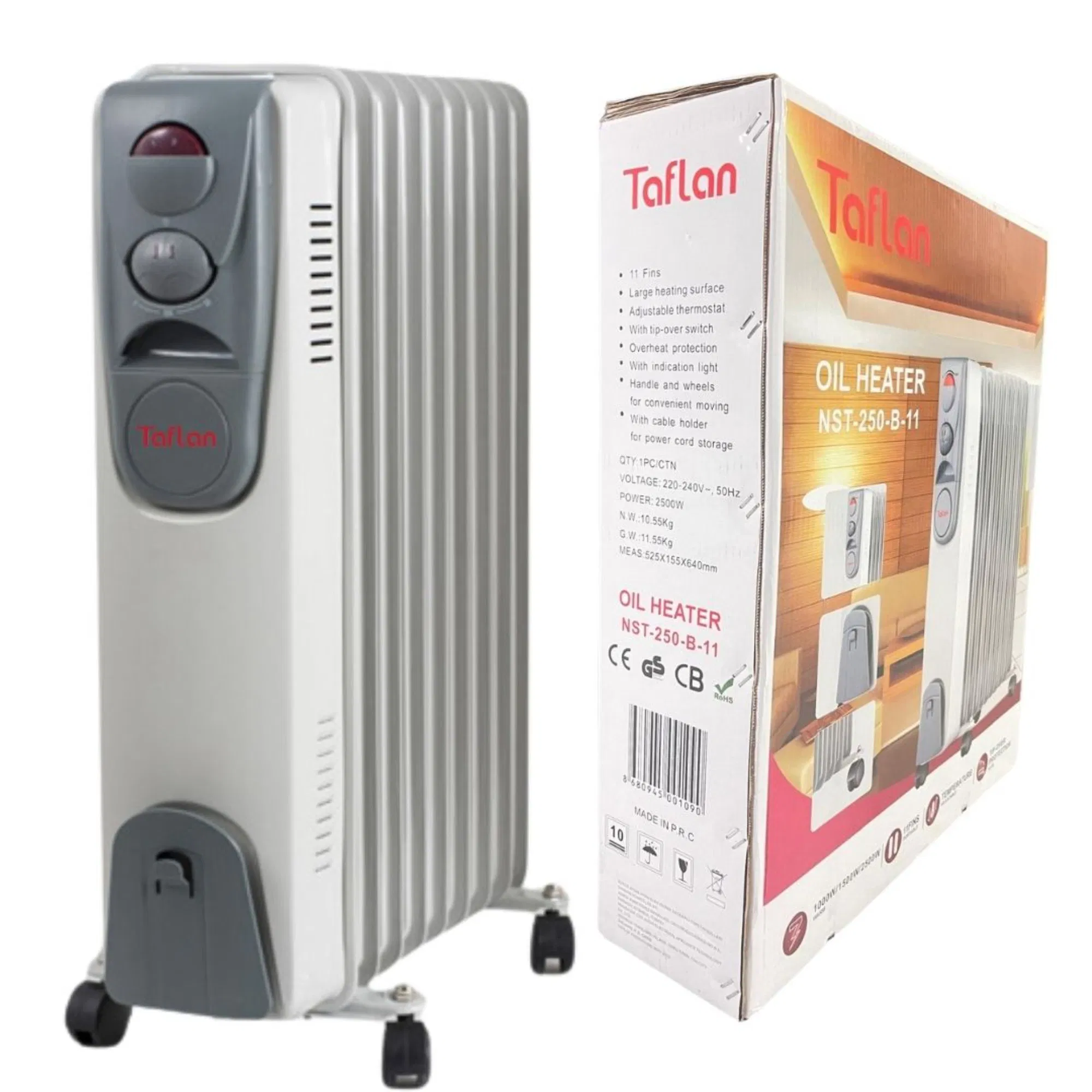 TAFLAN YAĞLI RADYATÖR ISITICI 11 DİLİM 2500 W YL11