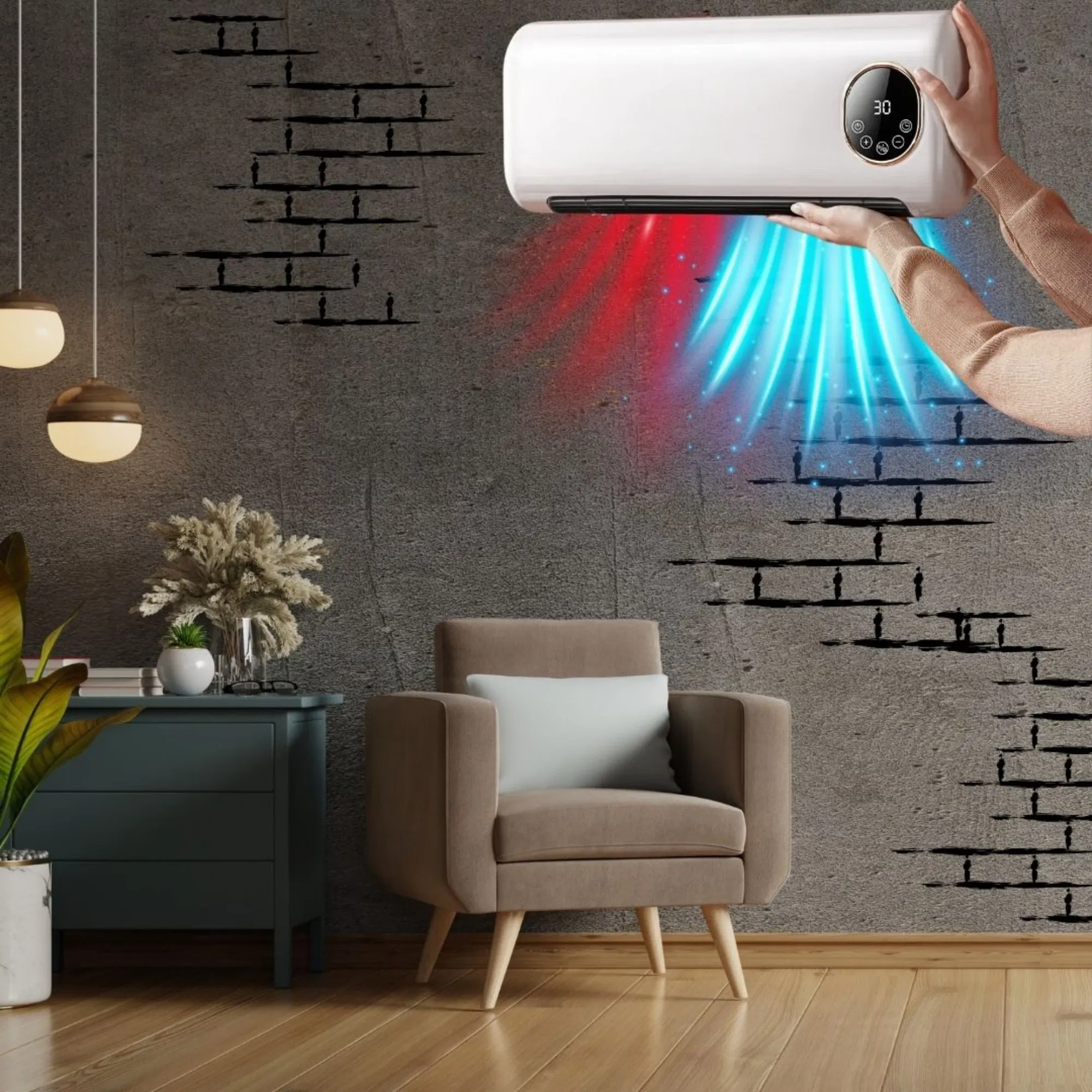 İNOVA SATURN DUVAR T.KLİMATİK FANLI ISITICI 2000 W