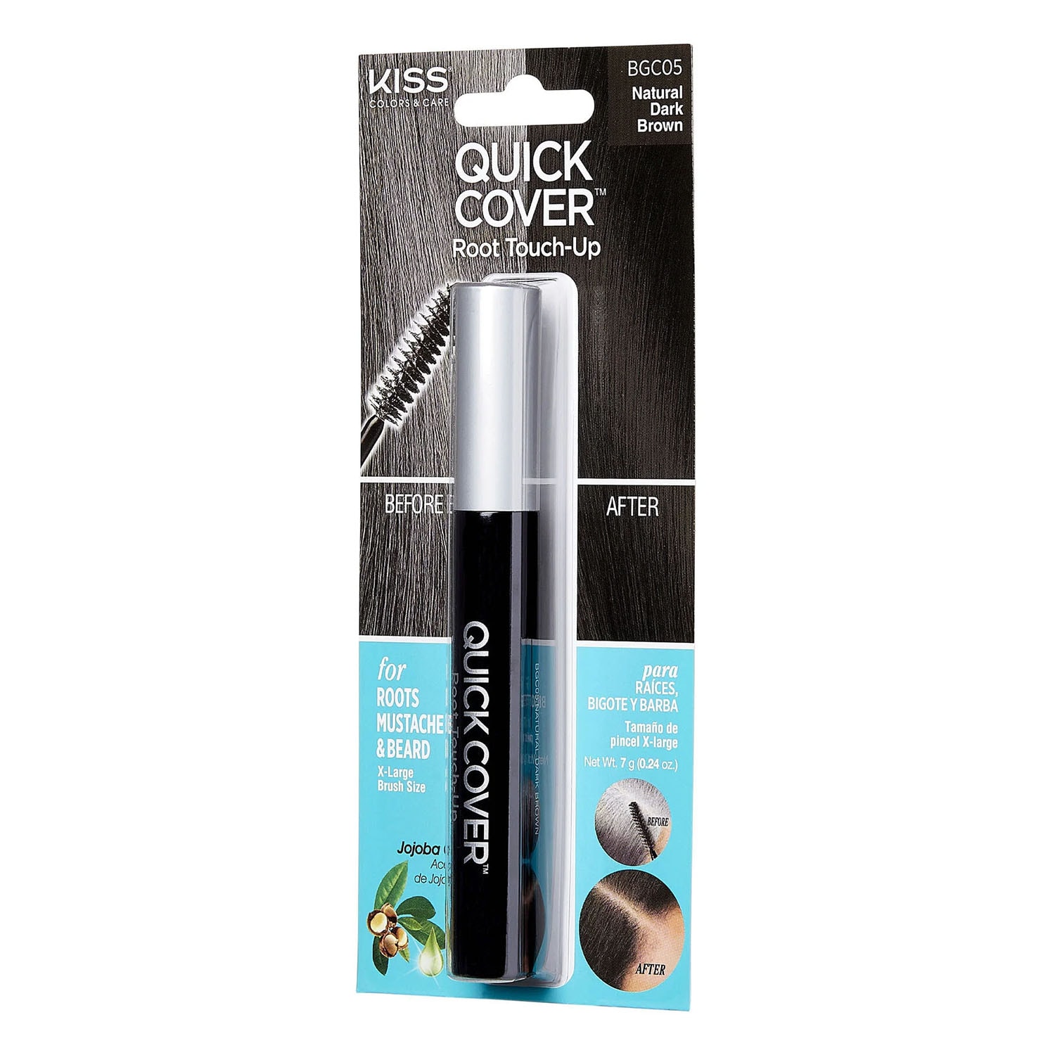 Kiss Quick Cover Beyazlar İçin Anında Kapatıcı Saç Maskarası - Koyu Kahve