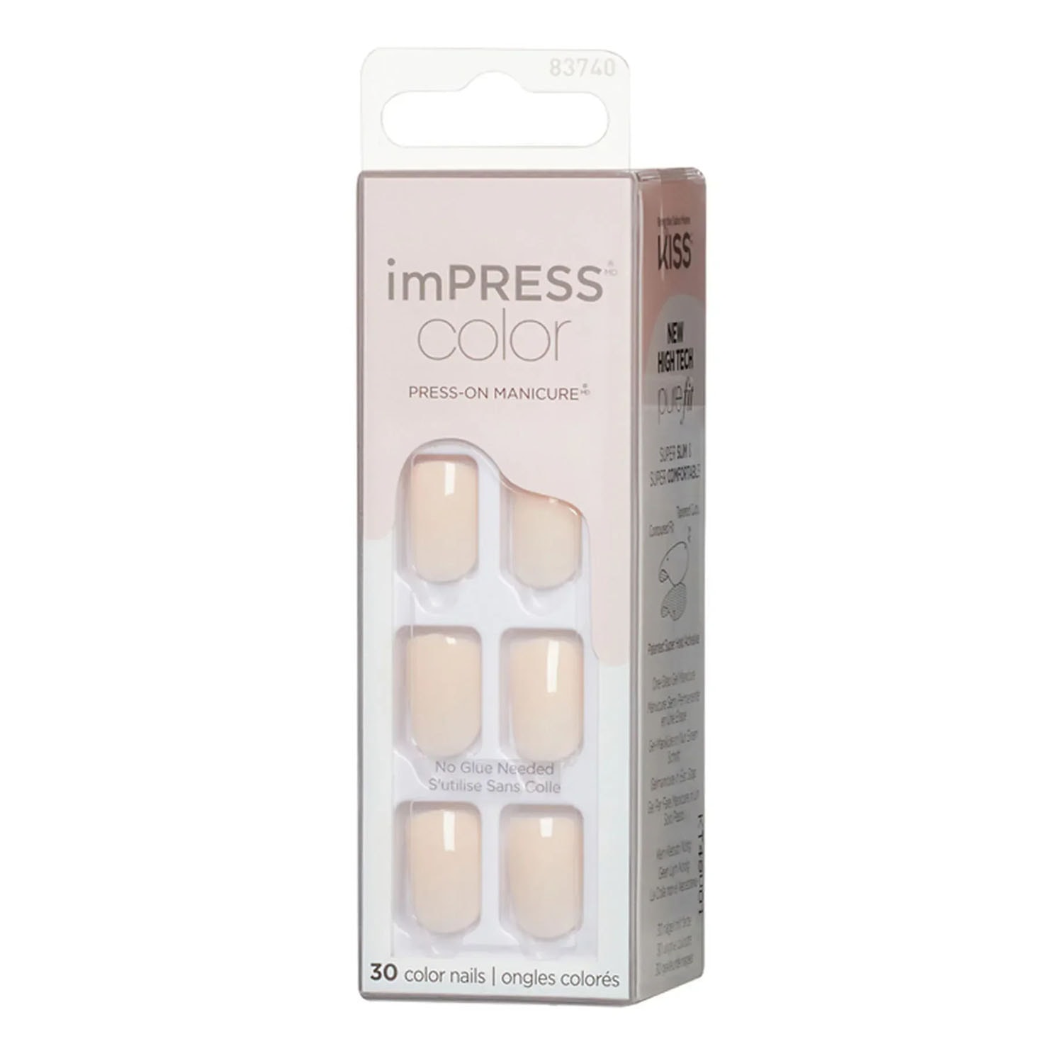 Impress Color Kendinden Yapışkanlı Takma Tırnak Kısa Nude
