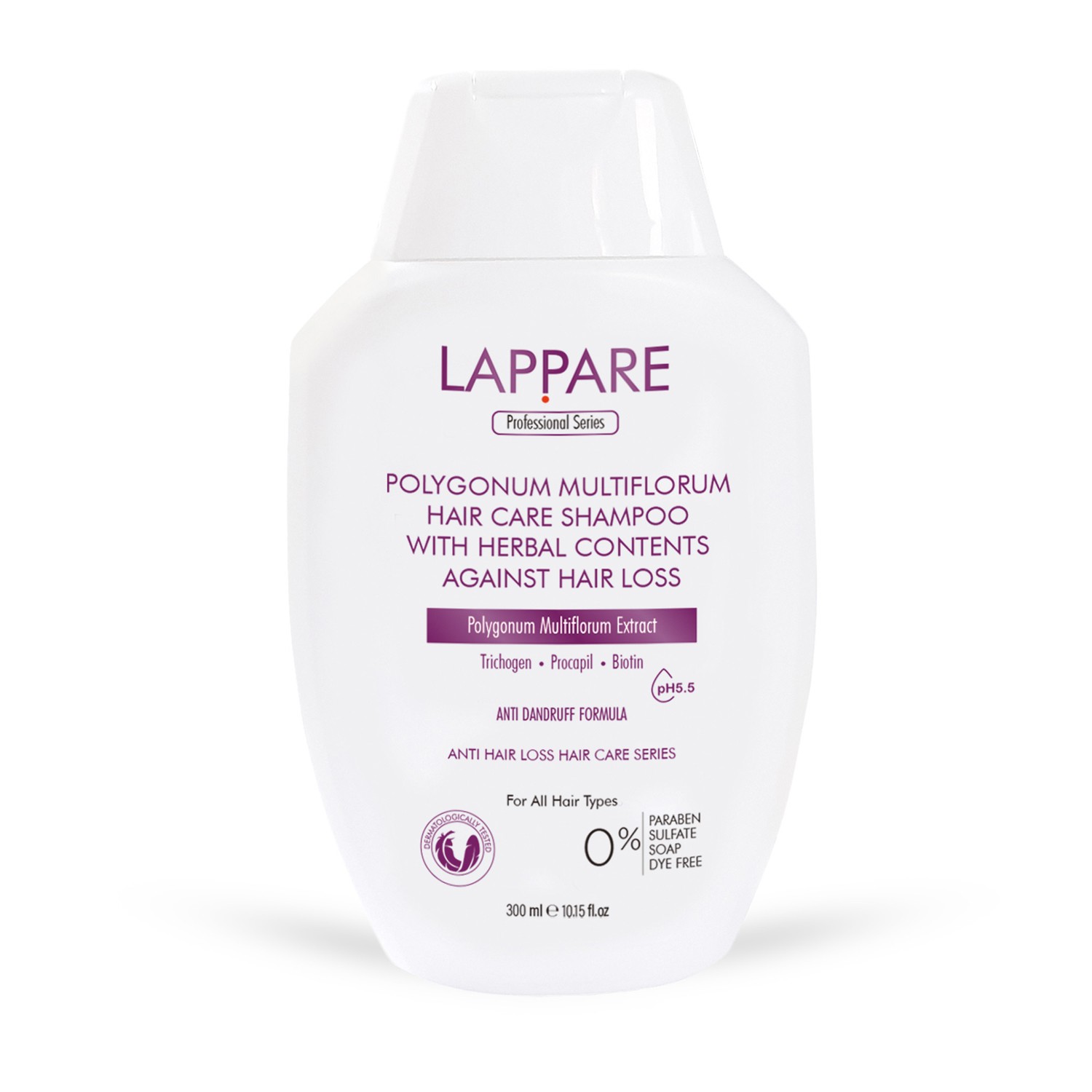 Lappare Şampuan | Polygonum Multiflorum Bitkisel Içerikli Ph5.5 Saç Bakım Şampuanı 300 Ml.