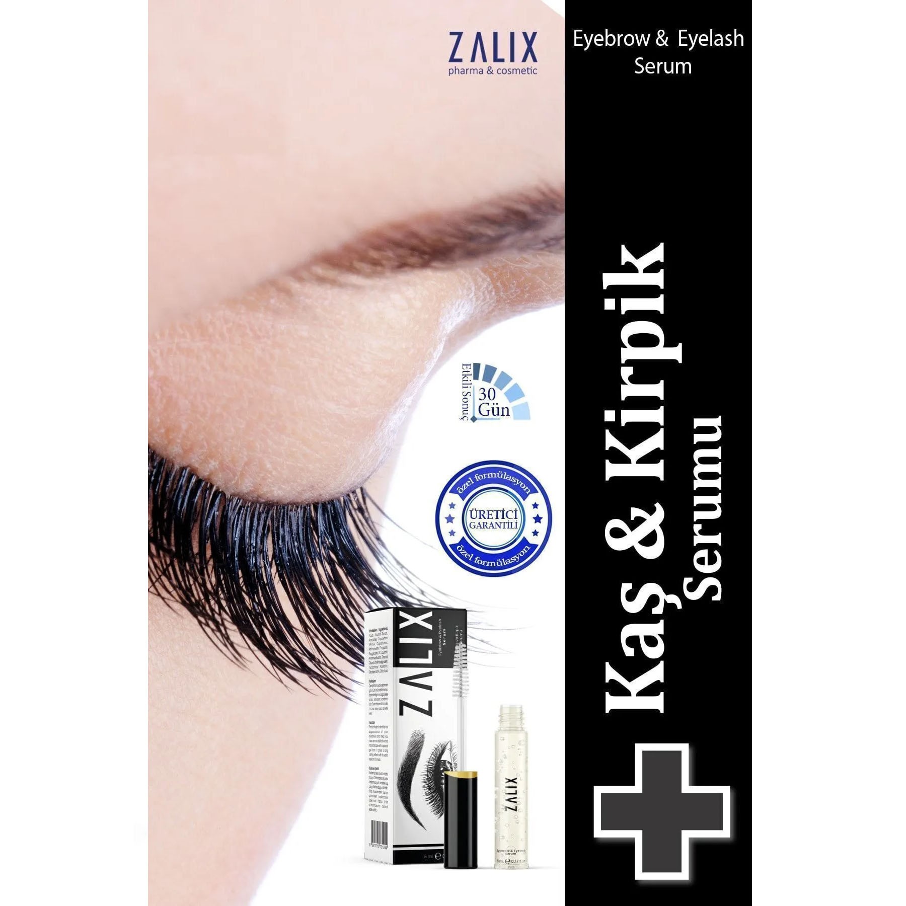 Zalix Besleyici Dolgunlaştırıcı Kaş Kirpik Bakım Serumu 5ml