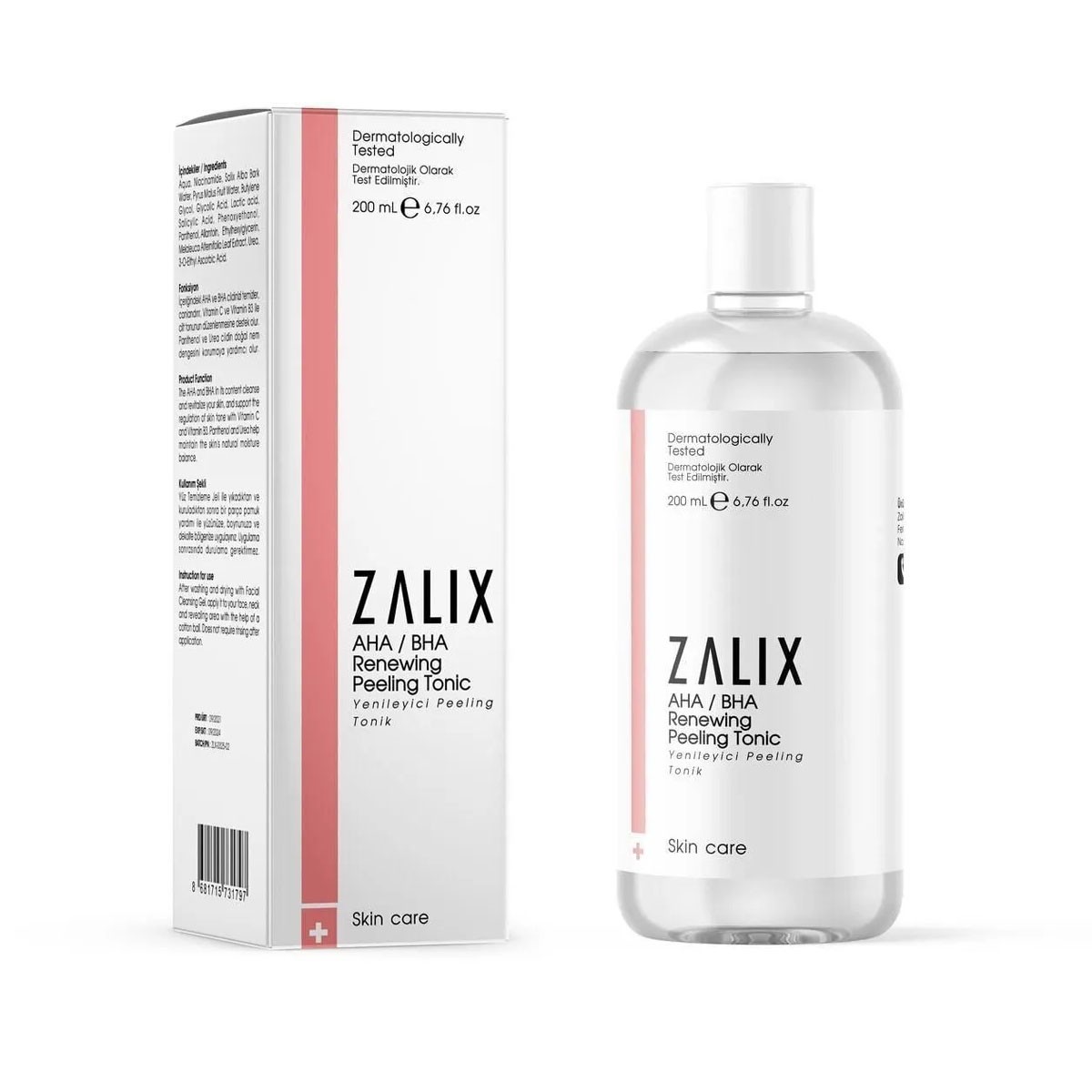 Zalix Cilt Tonu Eşitleyici, Canlandırıcı ve Yenileyici Aha-Bha Peeling Tonik 200ml