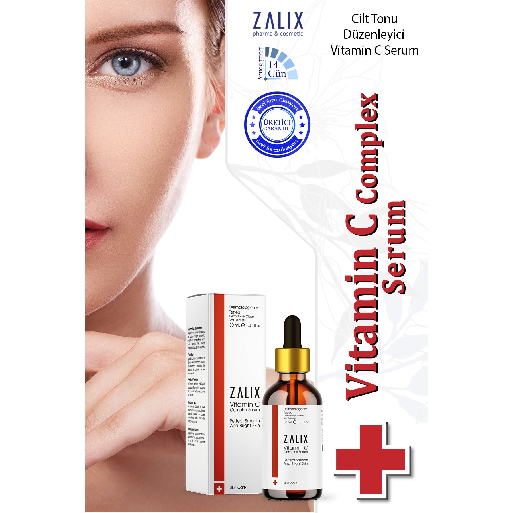 Zalix Cilt Ton Eşitleyici & Aydınlatıcı Vitamin C Complex Serum 30 ml