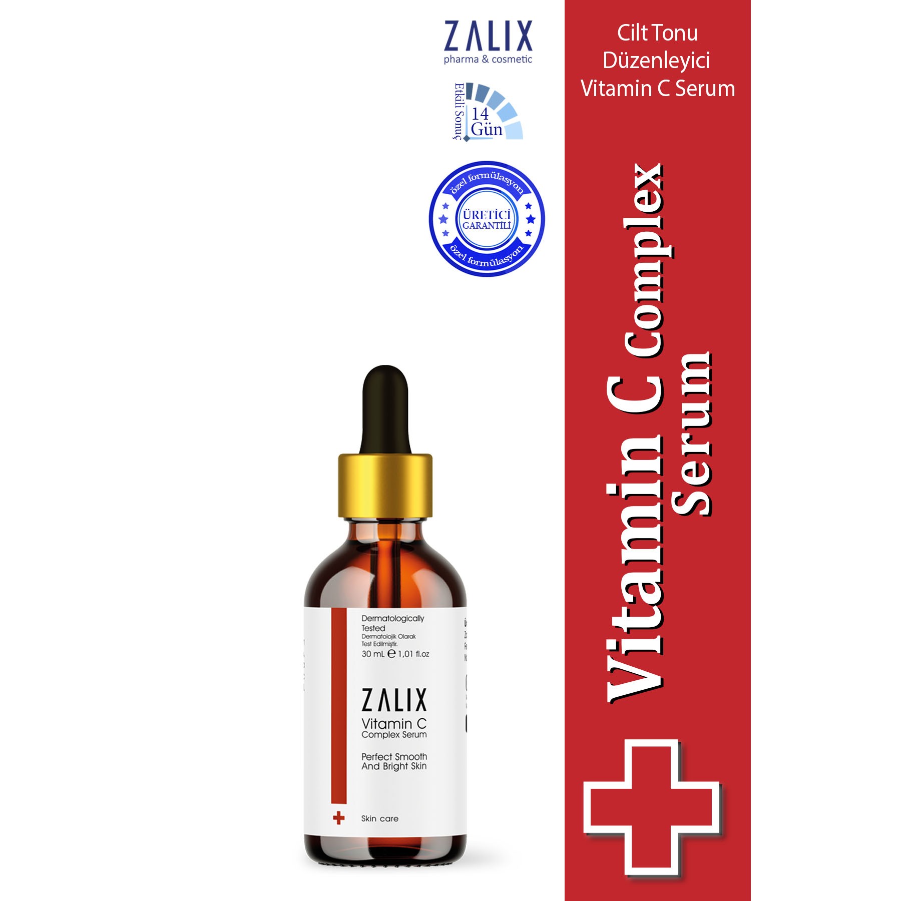 Zalix Cilt Ton Eşitleyici & Aydınlatıcı Vitamin C Complex Serum 30 ml