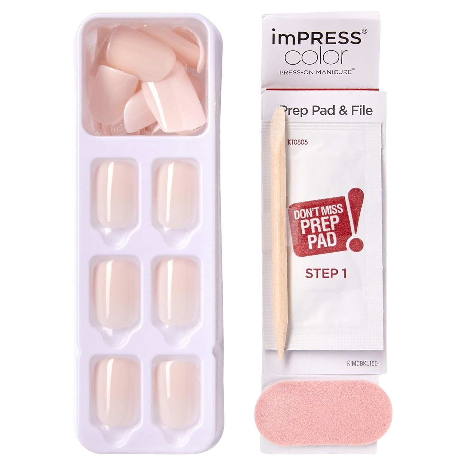 Impress Color Kendinden Yapışkanlı Takma Tırnak Kısa Nude