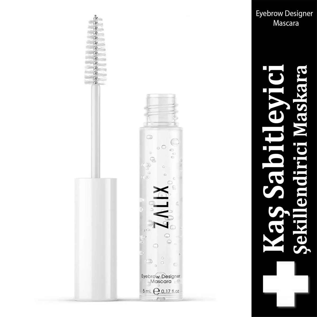Zalix Suya Dayanıklı Kaş Sabitleyici Şekillendirici Şeffaf Maskara 5ml