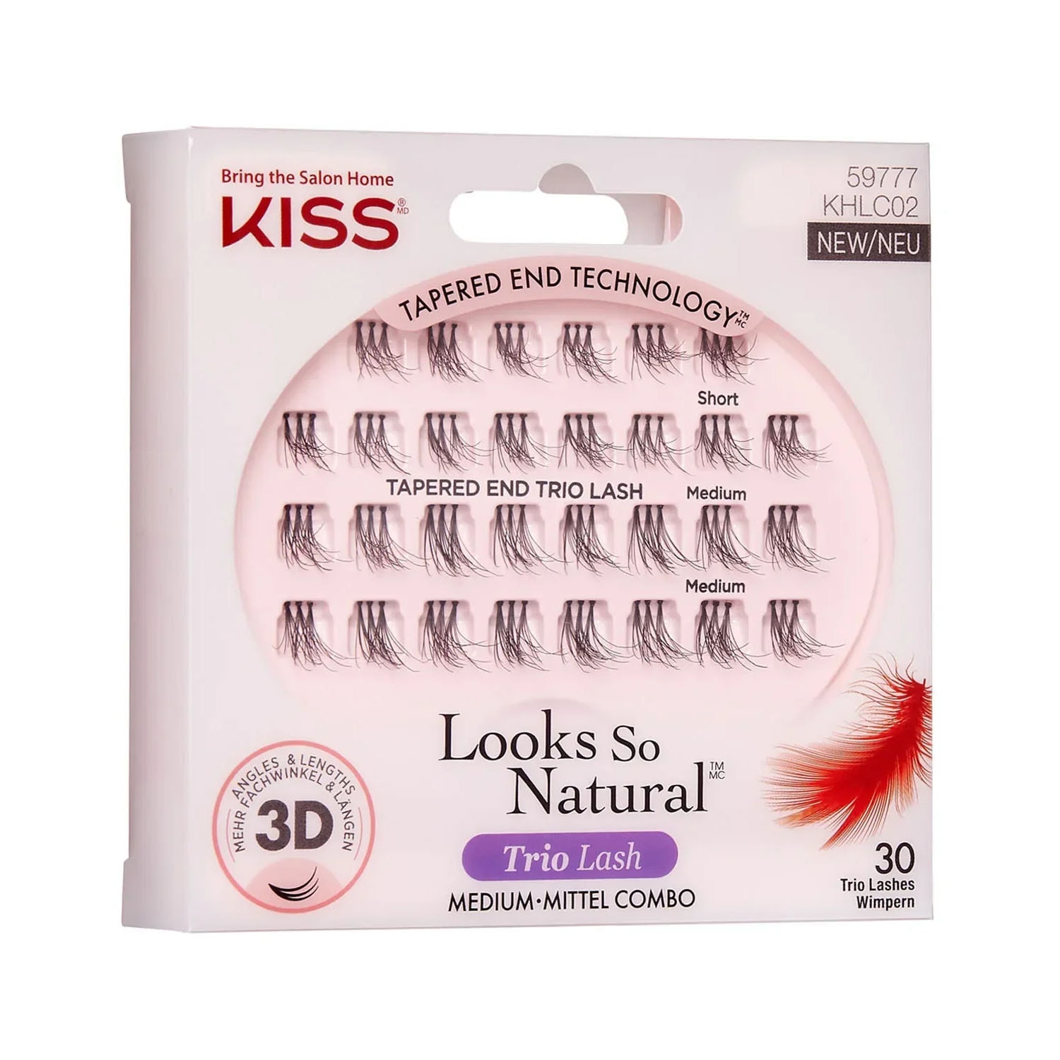 Kiss Trio Tekli Takma Kirpik - Medium