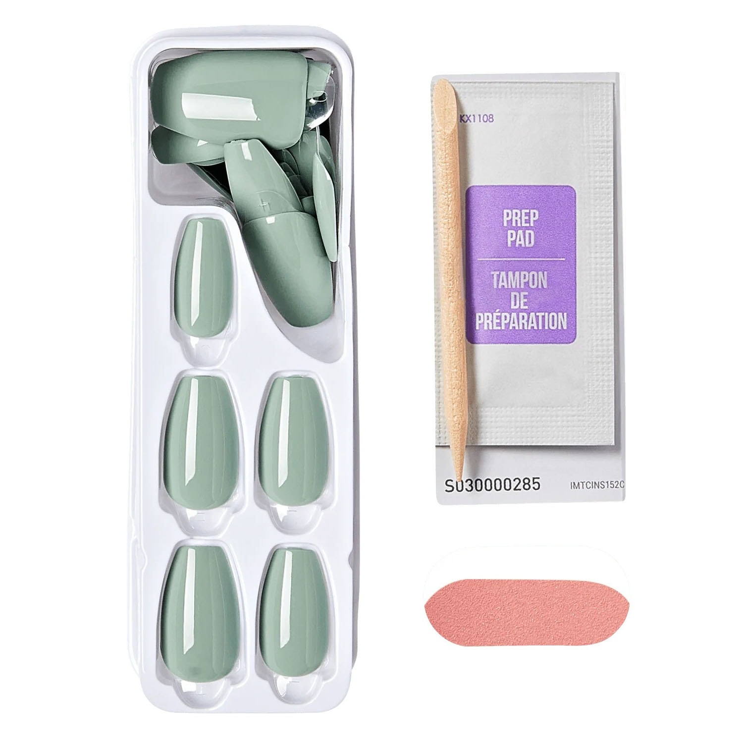 Impress Color Kendinden Yapışkanlı Takma Tırnak Medium - Going Green