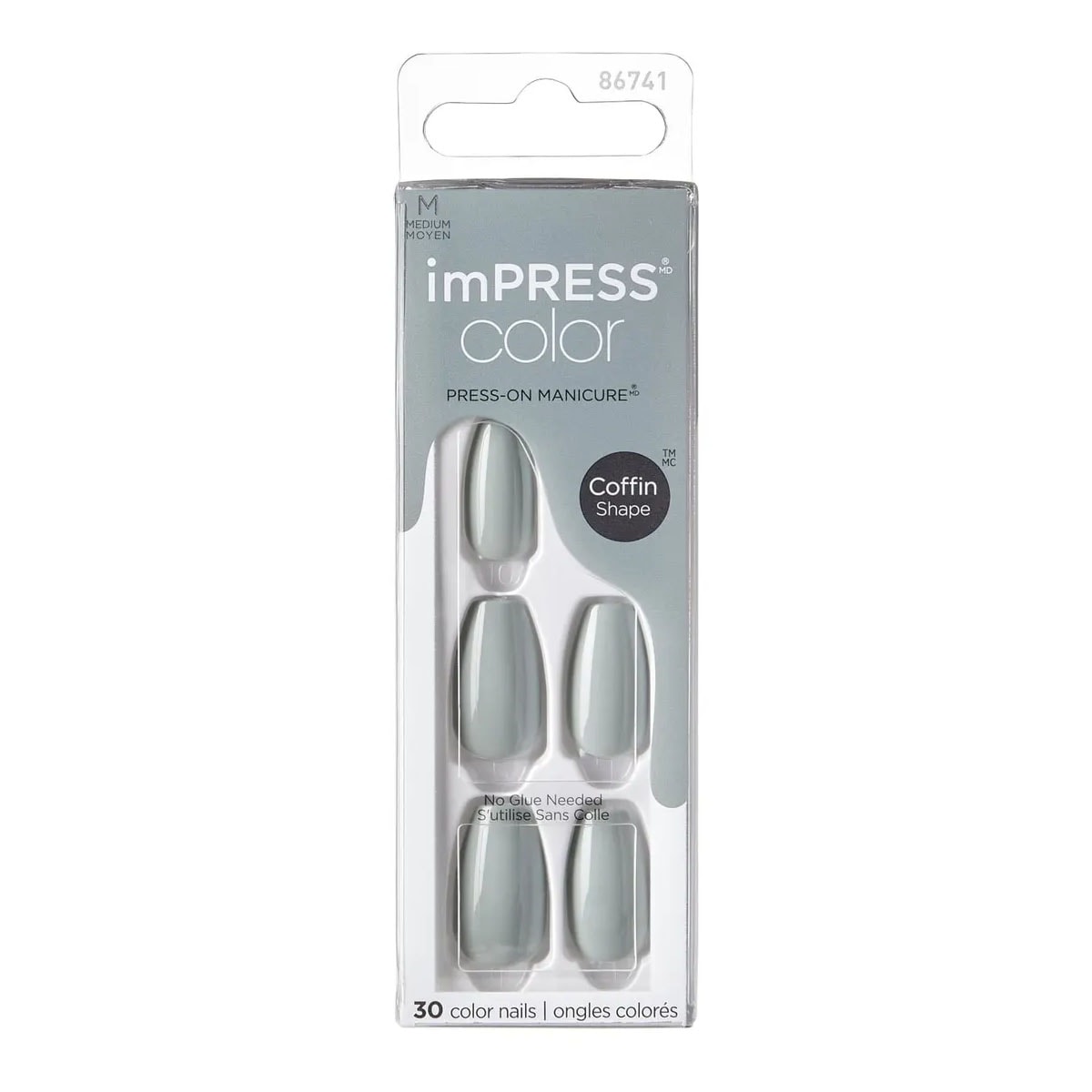 Impress Color Kendinden Yapışkanlı Takma Tırnak Medium - Going Green