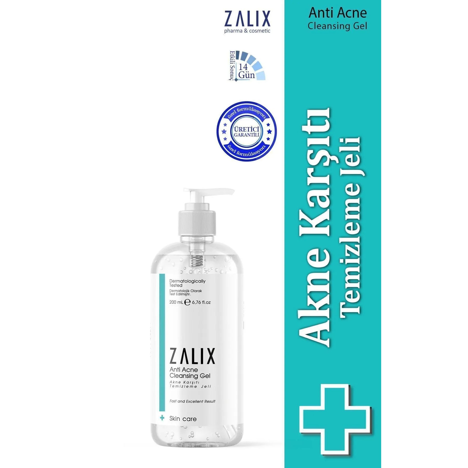 Zalix Sebum Dengeleyici Akne ve Siyah Nokta Karşıtı Gözenek Sıkılaştırıcı Yüz Yıkama Jeli 200 ml