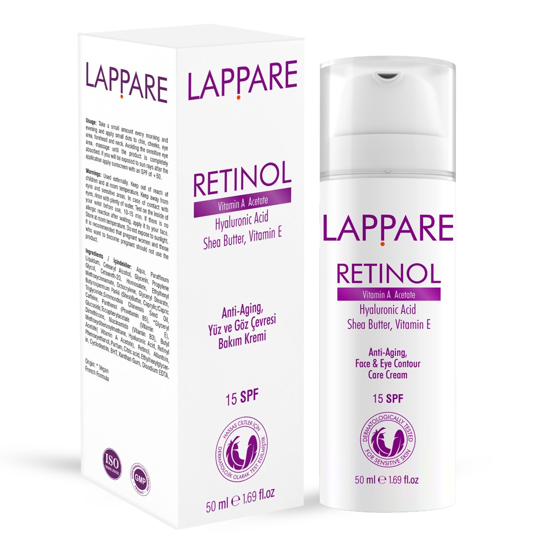 Lappare Retinol - Yüz ve Göz Çevresi Bakım Kremi 50ml