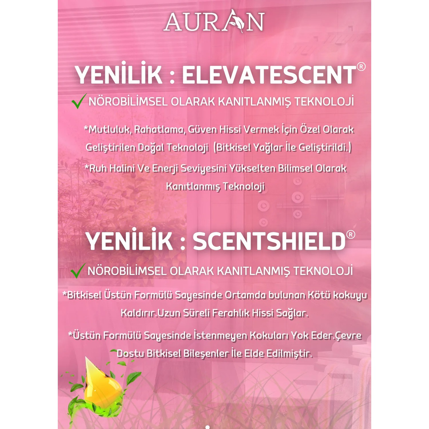 Auran Çubuklu Bebek Pudrası Oda Kokusu Esansiyel Uçucu Yağ 50ml