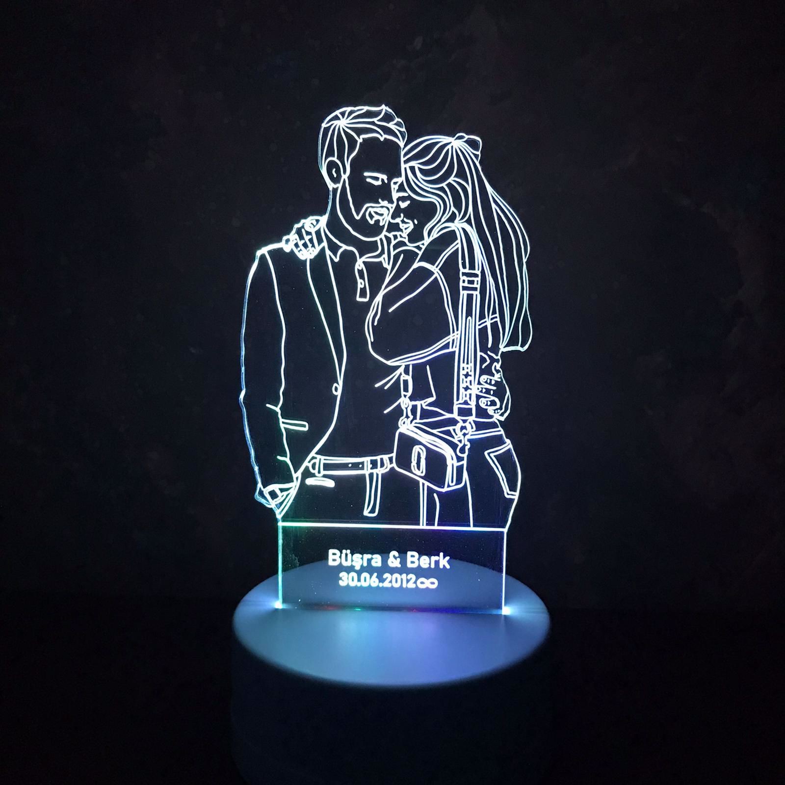 Kişiye Özel 3D Led Gece Lambası