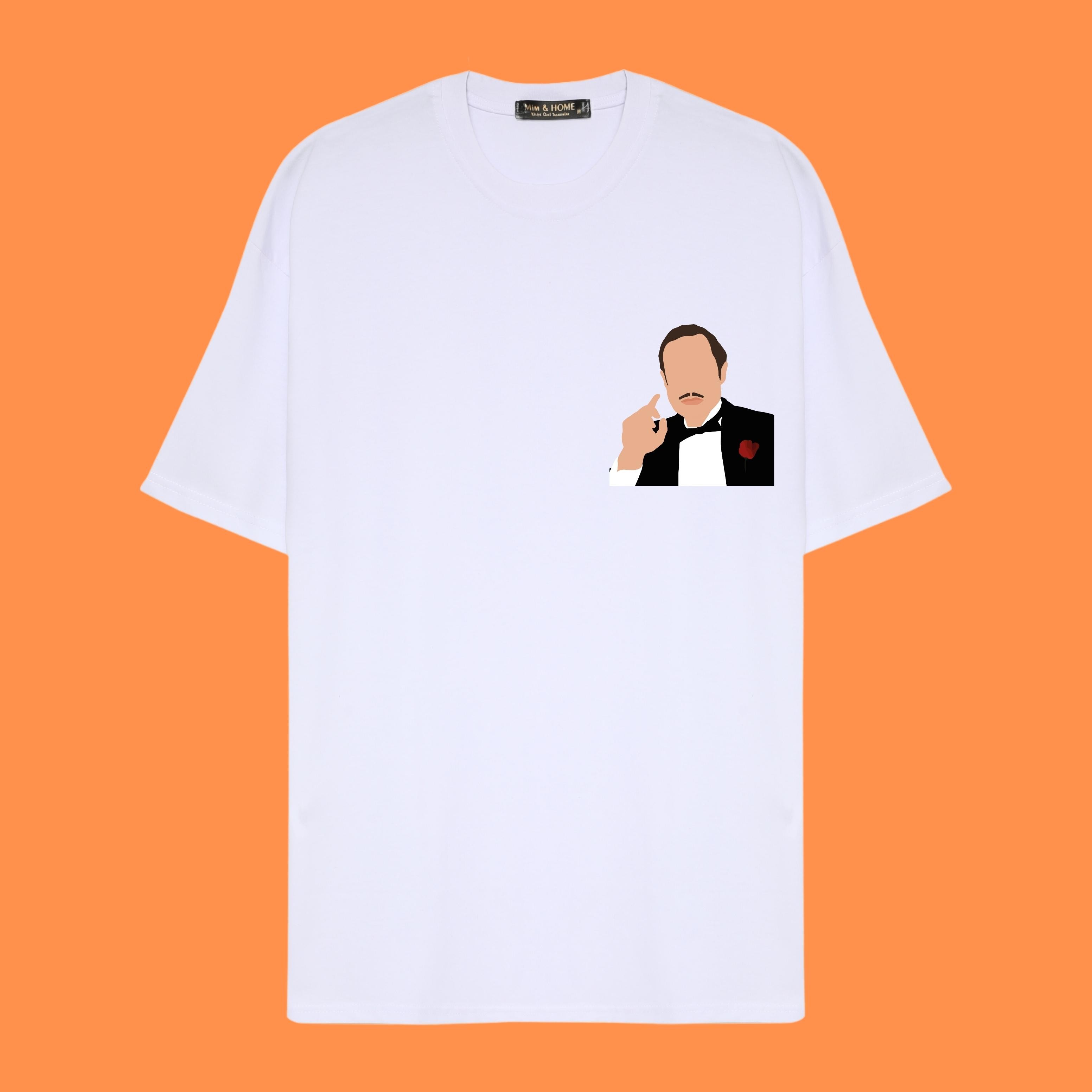 The Godfather Hand Tasarım Oversize Tişört