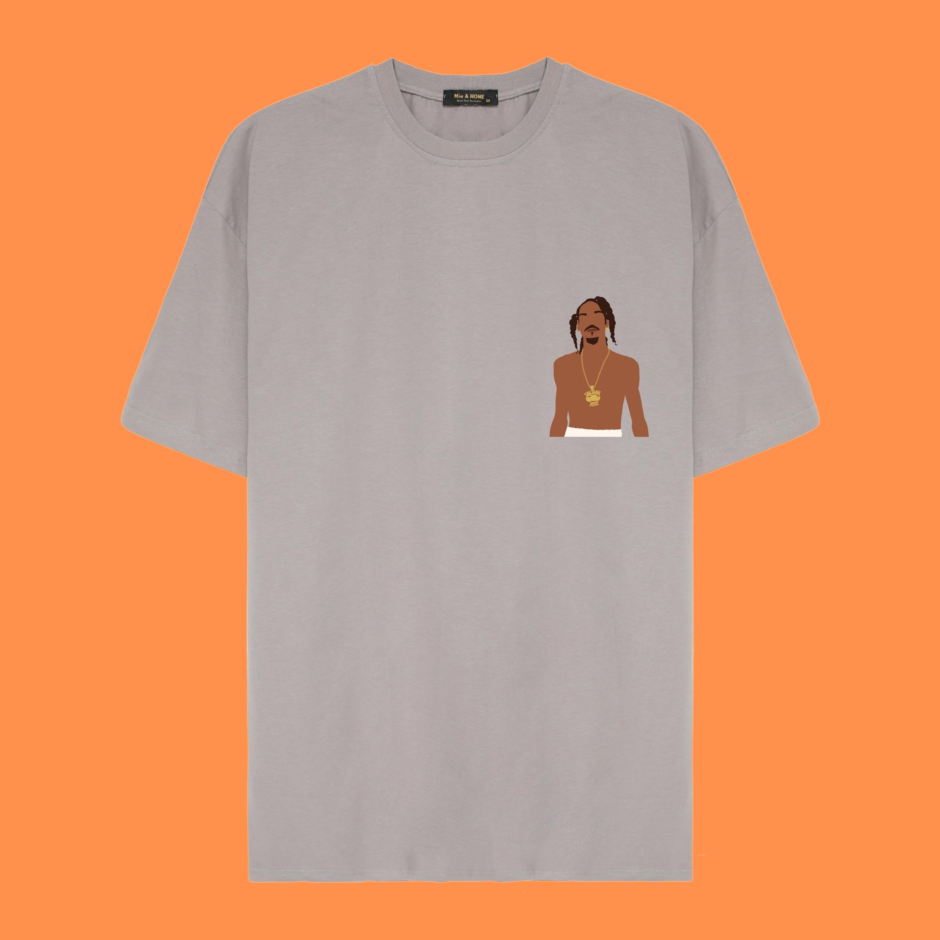 Snoop Dogg Gold Tasarım Oversize Tişört