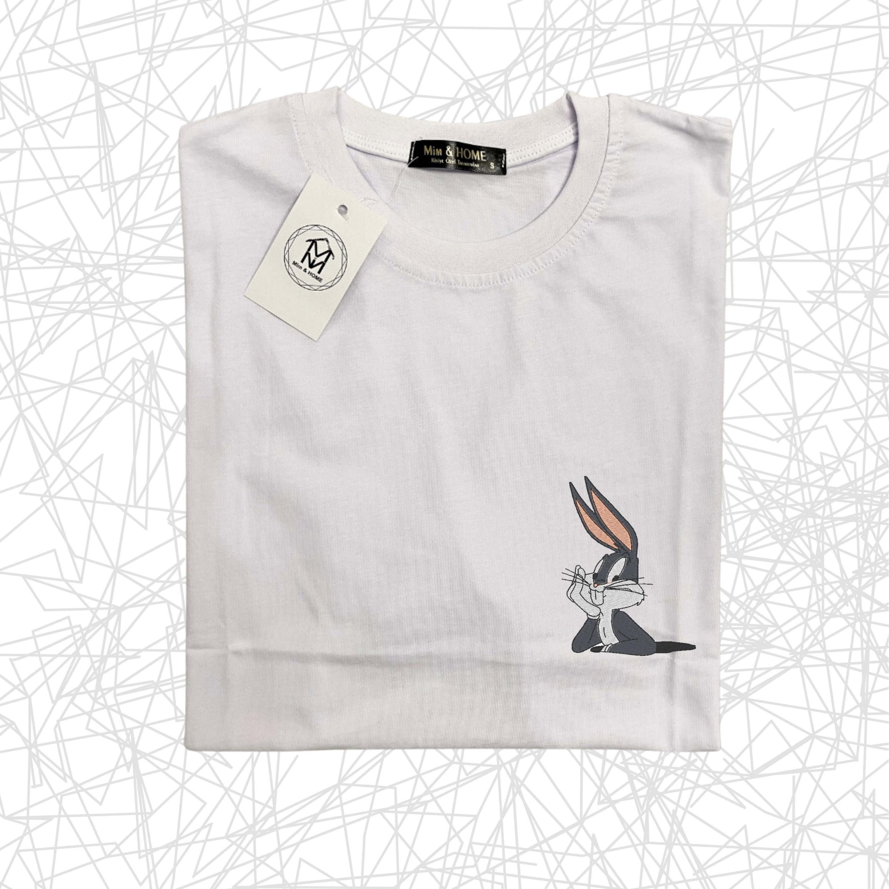 Nakışlı Oversize Bugs Bunny Tek Tişört