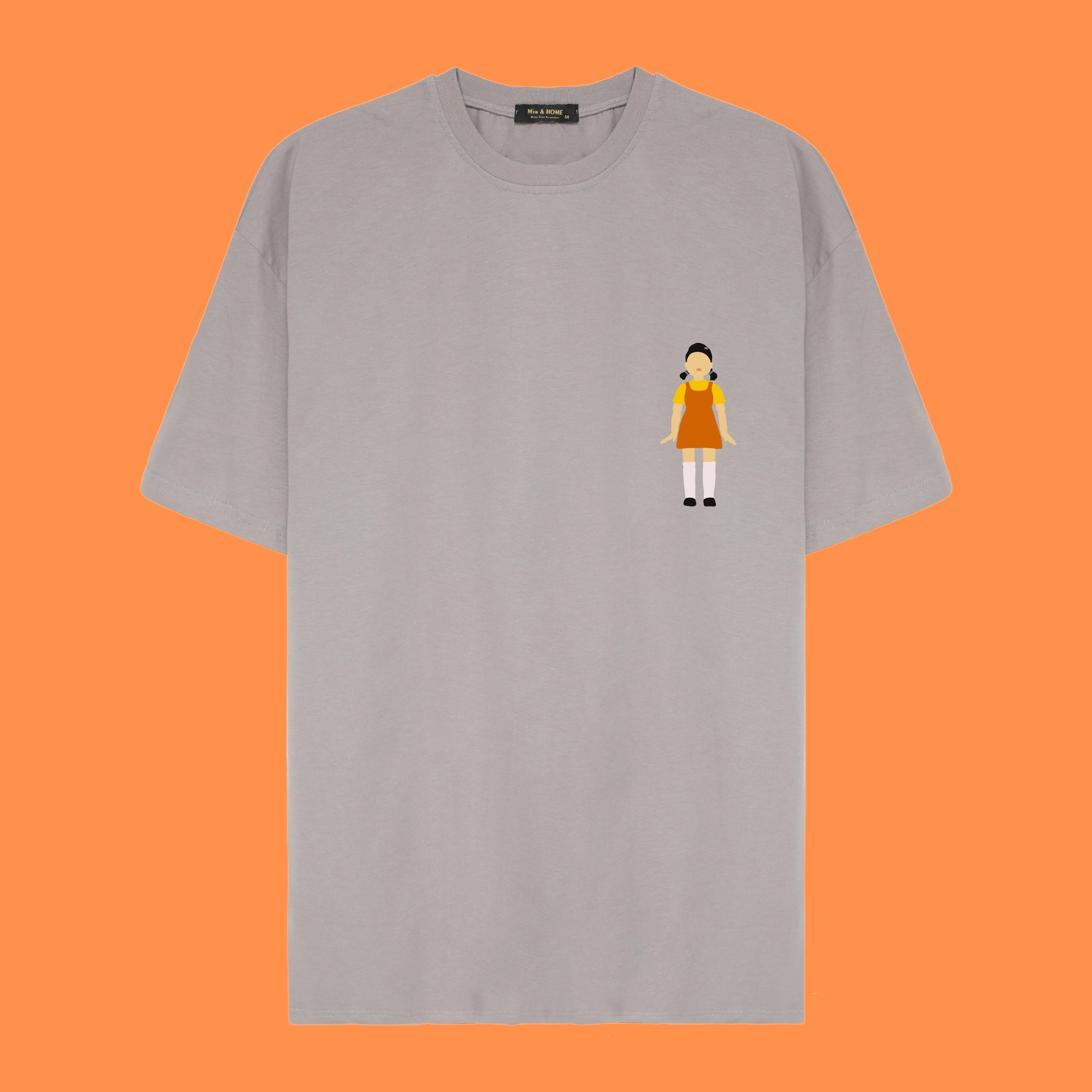 Squid Game Gun Tasarım Oversize Tişört