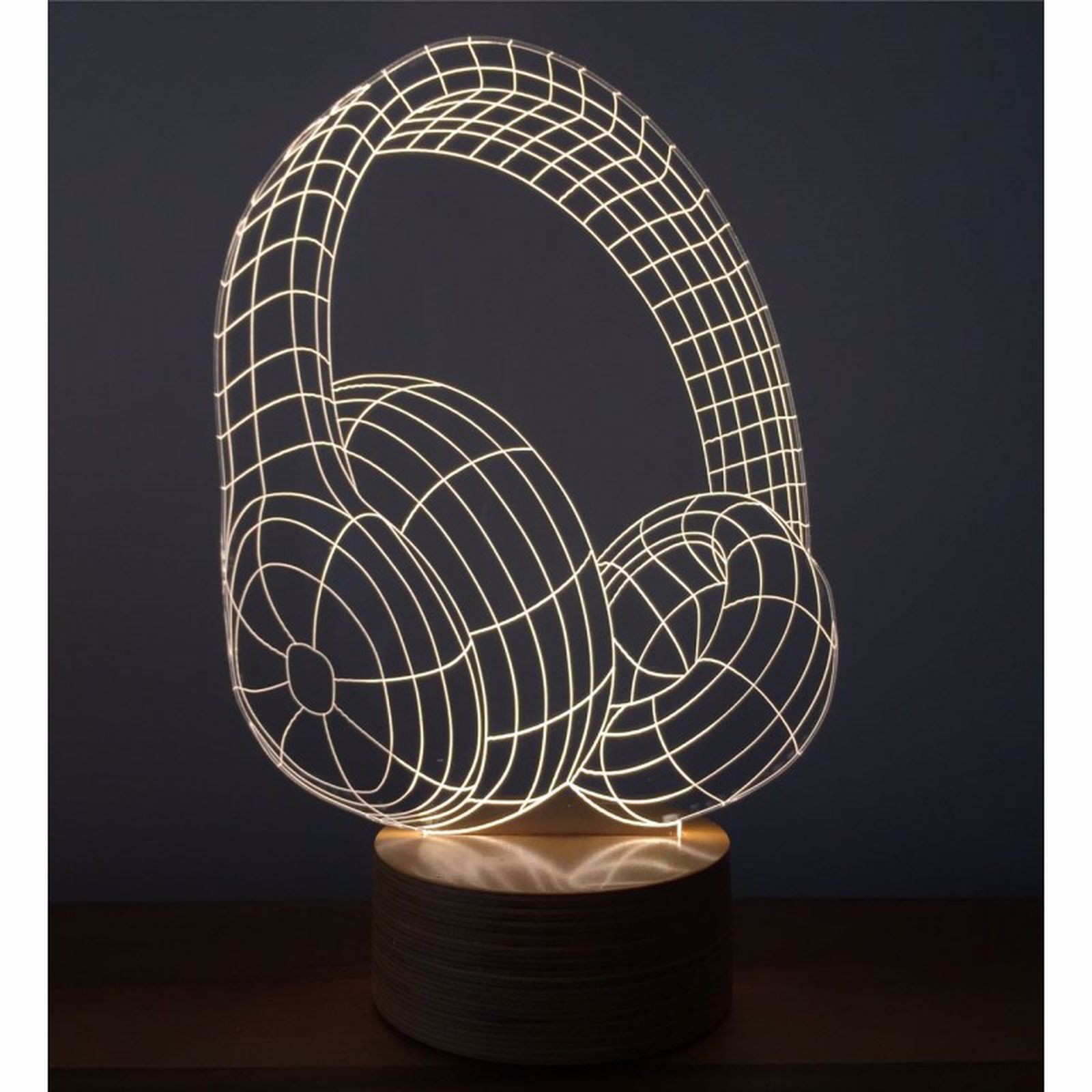 Kulaklık 3D Led Gece Lambası