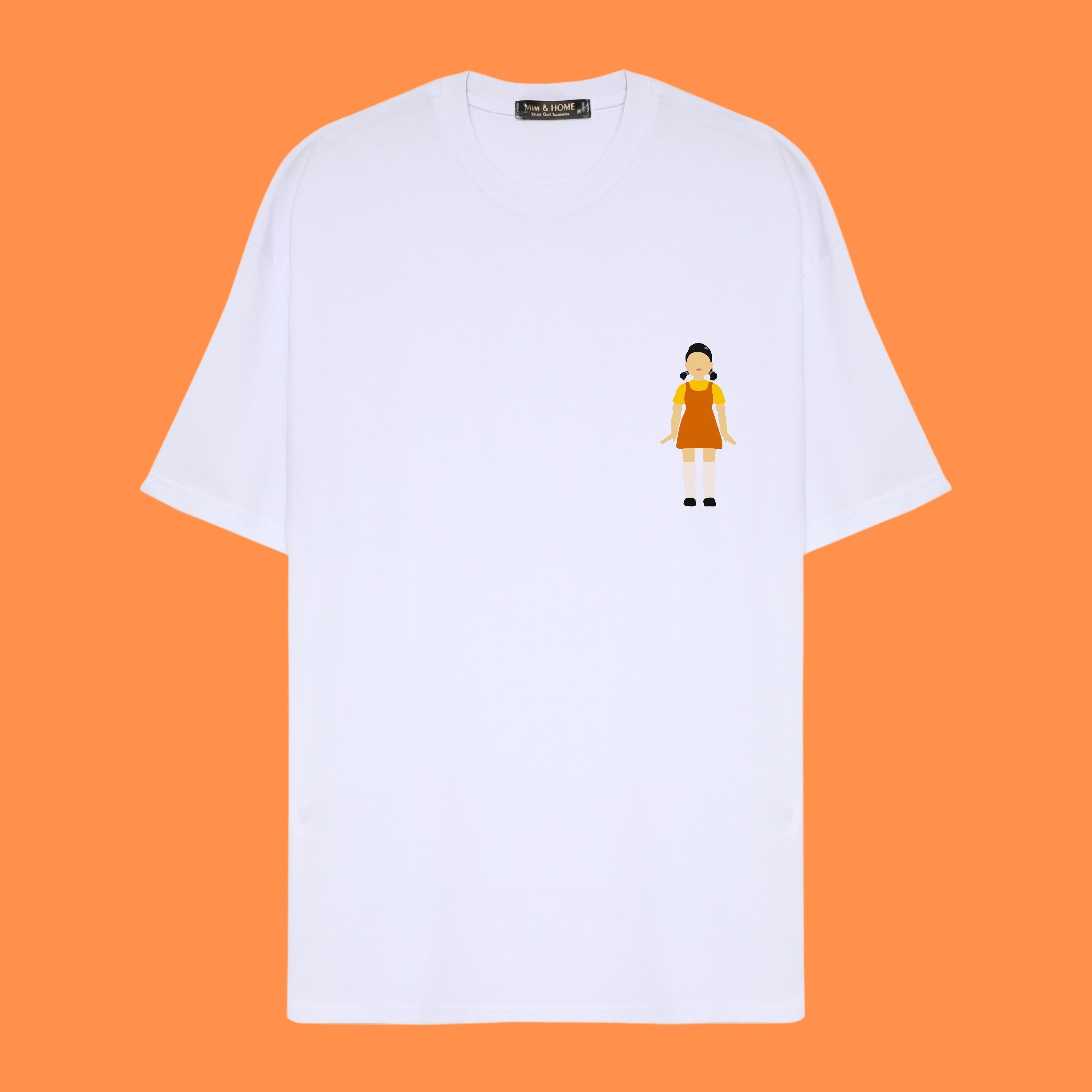 Squid Game Gun Tasarım Oversize Tişört