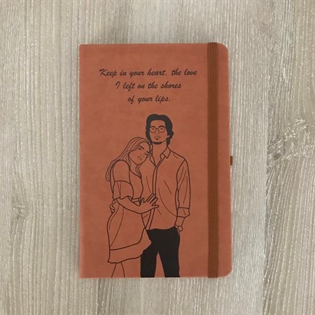 Taba Çizgisel Tasarım Defter Kişiye Özel