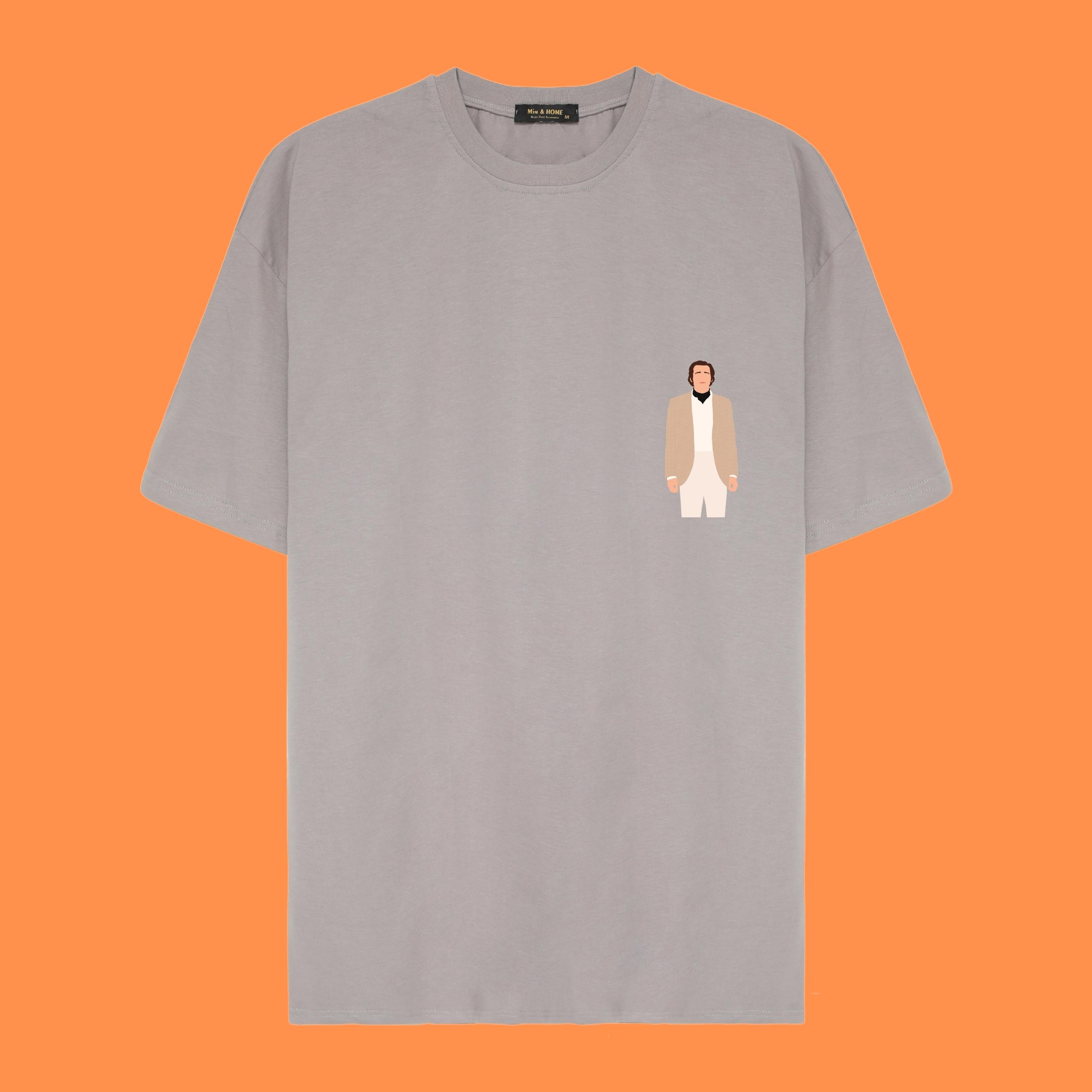 Jim Carrey Brown Tasarım Oversize Tişört